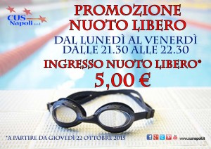 Promo nuoto serale 5 euro